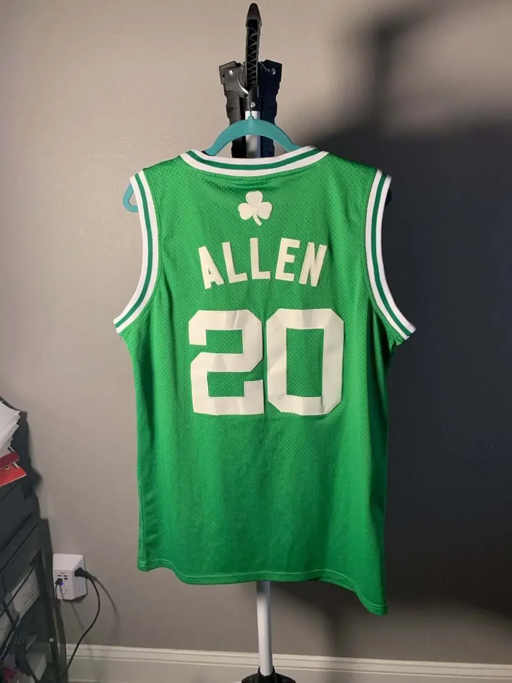 Adidas Boston Celtics Ray Allen #20 NBA Finals Basketball Jersey Green Size 50